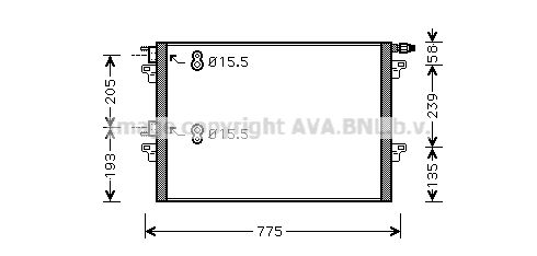 AVA QUALITY COOLING Kondensators, Gaisa kond. sistēma RT5382